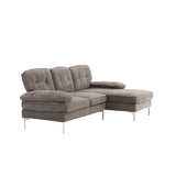 Třimístná pohovka, Remis, tmavě šedá, 241|118 x 85