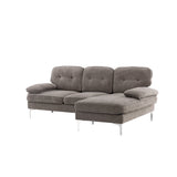 Třimístná pohovka, Remis, tmavě šedá, 241|118 x 85