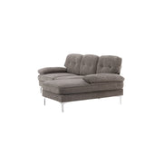 Třimístná pohovka, Remis, tmavě šedá, 241|118 x 85