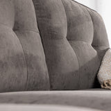 Třimístná pohovka, Remis, tmavě šedá, 241|118 x 85