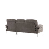 Třimístná pohovka, Remis, tmavě šedá, 241|118 x 85