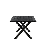 Jídelní stůl, Rives, černá, 75 x 200 x 100