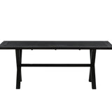 Jídelní stůl, Rives, černá, 75 x 200 x 100