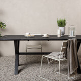 Jídelní stůl, Rives, černá, 75 x 200 x 100