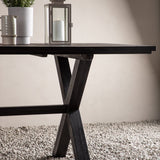 Jídelní stůl, Rives, černá, 75 x 200 x 100