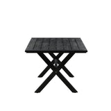 Jídelní stůl, Rives, černá, 75 x 200 x 100