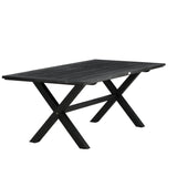 Jídelní stůl, Rives, černá, 75 x 200 x 100