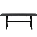 Jídelní stůl, Rives, černá, 75 x 200 x 100