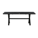 Jídelní stůl, Rives, černá, 75 x 200 x 100