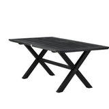 Jídelní stůl, Rives, černá, 75 x 200 x 100