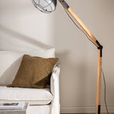 Stojací lampa Kick, černá, 190x30x30