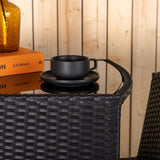 Savanna - Caféset - Černá - Proutěný -