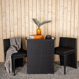 Savanna - Caféset - Černá - Proutěný -