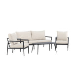 Taromina Lounge Set - černá / béžová
