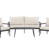 Taromina Lounge Set - černá / béžová