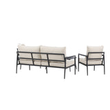 Taromina Lounge Set - černá / béžová
