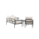 Taromina Lounge Set - černá / béžová
