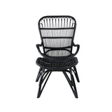 Lounge křeslo, Ella, černá, Stolička:65x76x98,Ottoman:55x42x42