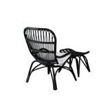 Lounge křeslo, Ella, černá, Stolička:65x76x98,Ottoman:55x42x42