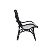 Lounge křeslo, Ella, černá, Stolička:65x76x98,Ottoman:55x42x42