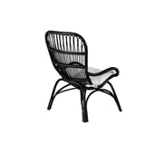 Lounge křeslo, Ella, černá, Stolička:65x76x98,Ottoman:55x42x42