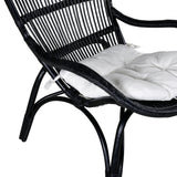 Lounge křeslo, Ella, černá, Stolička:65x76x98,Ottoman:55x42x42