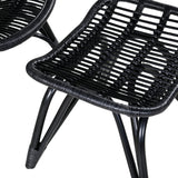 Lounge křeslo, Ella, černá, Stolička:65x76x98,Ottoman:55x42x42