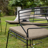 Milano Loungeset hliník - černá / písková