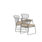 Milano Loungeset hliník - černá / písková