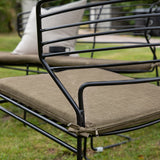 Milano Loungeset hliník - černá / písková