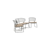 Milano Loungeset hliník - černá / písková