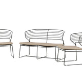 Milano Loungeset hliník - černá / písková