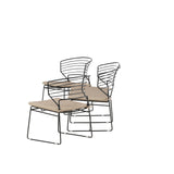 Milano Loungeset hliník - černá / písková