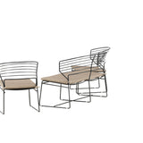 Milano Loungeset hliník - černá / písková