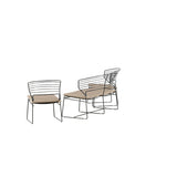 Milano Loungeset hliník - černá / písková