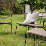Milano Loungeset hliník - černá / písková