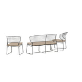 Milano Loungeset hliník - černá / písková