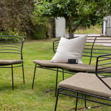 Milano Loungeset hliník - černá / písková