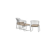 Milano Loungeset hliník - černá / písková