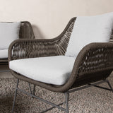 Davao Loungeset Steel - tmavě šedá / hnědá