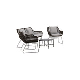 Davao Loungeset Steel - tmavě šedá / hnědá