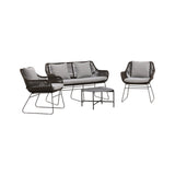 Davao Loungeset Steel - tmavě šedá / hnědá