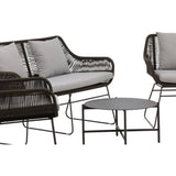 Davao Loungeset Steel - tmavě šedá / hnědá