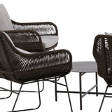 Davao Loungeset Steel - tmavě šedá / hnědá