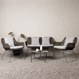 Davao Loungeset Steel - tmavě šedá / hnědá