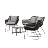 Davao Loungeset Steel - tmavě šedá / hnědá