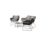 Davao Loungeset Steel - tmavě šedá / hnědá