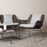 Davao Loungeset Steel - tmavě šedá / hnědá
