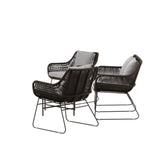 Davao Loungeset Steel - tmavě šedá / hnědá