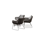 Davao Loungeset Steel - tmavě šedá / hnědá